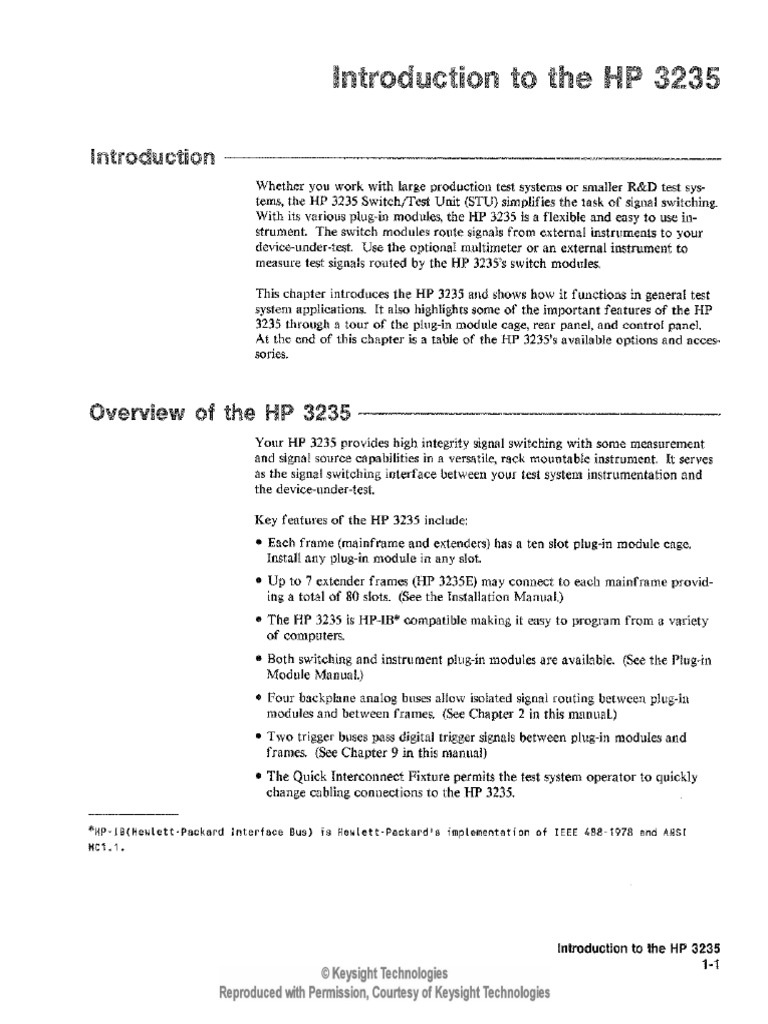 Keysight 3235 Datasheet PDF