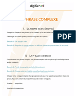 Phrase Simpleetcomplexe