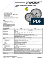 All Stainless Steel Process Gauge Open or Solid Front Model T5500 and T6500