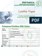 Lembar Tugas Sampling DBS SHK - PDS PatKLIn (PKM Serpong 1)