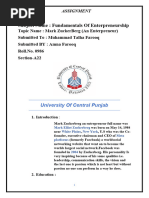 Fundamental of Enterpreneurship