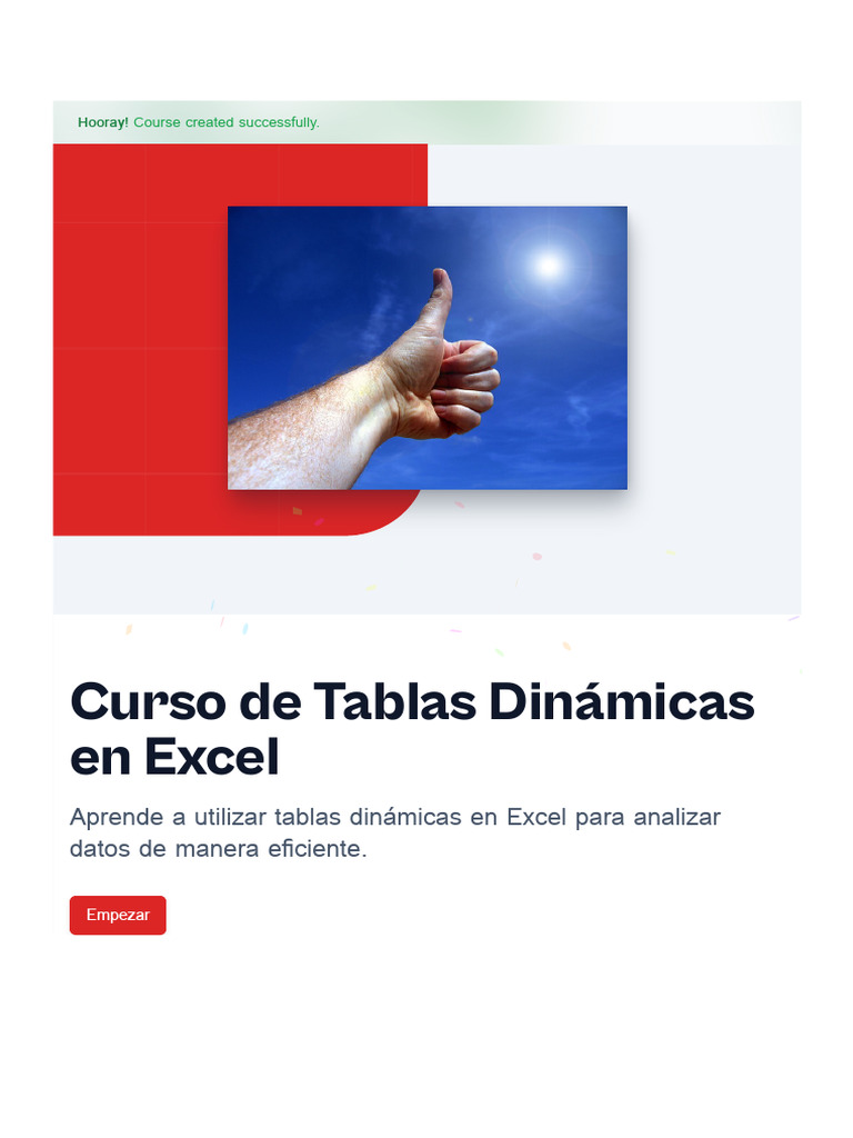 Curso de Tablas Dinamicas en Excel PDF Microsoft Excel