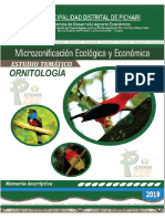 Estudio de Ornitologia Del Distrito de Pichari