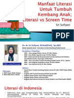 Materi Manfaat LITERASI Untuk Tumbang DR - Dr.sri Sofyani, Sp.A (K)
