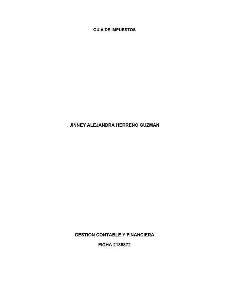 Guía Completa de Impuestos en Colombia | PDF | Impuestos | Impuesto ...