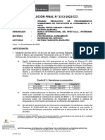 RESOLUCIÓN FINAL #3313-2022/CC1: Cuadro #1: Operaciones No Reconocidas Fecha Detalle Importe S