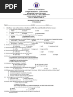 Science 6 Diagnostic Test