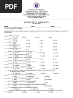 Math 6 Diagnostic Test