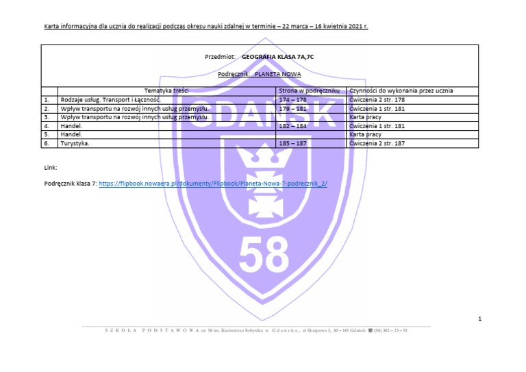 GEOGRAFIA 7a, 7c Pakiet 7 | PDF