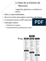 Elementos Clave de La Gestion de Recursos: - Influenciar El Equipo - Comportamiento Professional y Etico