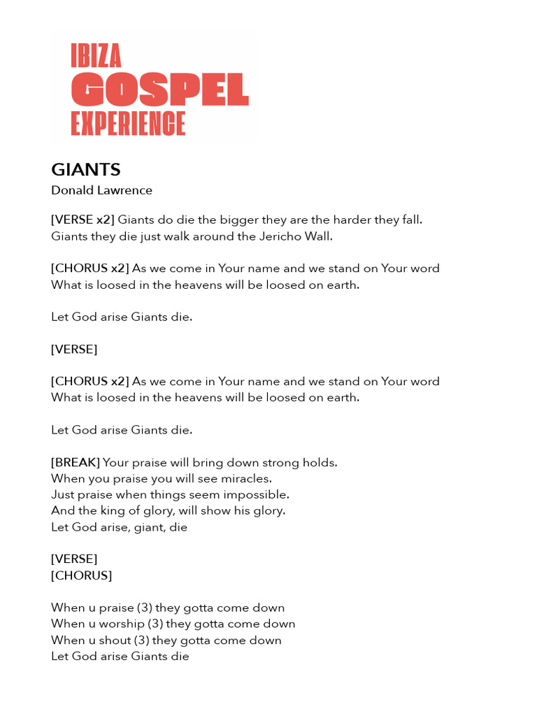 Giants Lyrics | PDF