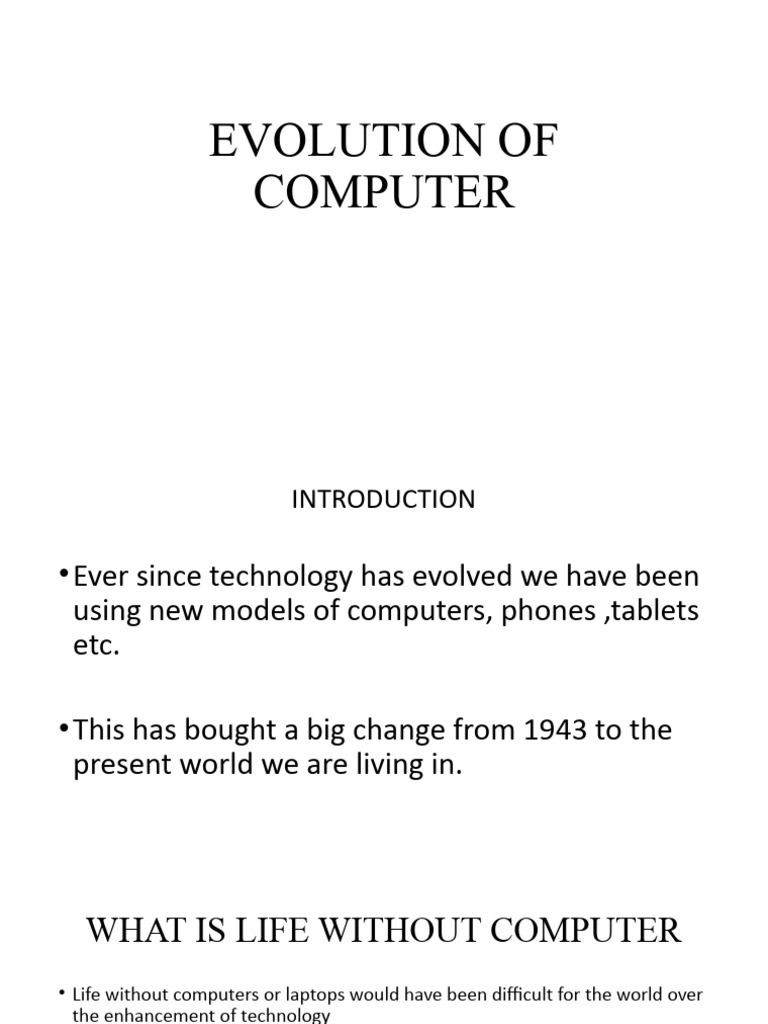 Evolution of Computer Ppt | PDF