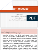 Interlanguage and Intralanguage