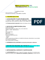 Formato MODELO INFORME de PROYECTO PsicoEduc 2023