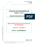 3 Projeto Executivo de Elétrica - Memorial Descritivo de Funcionamento de Automação