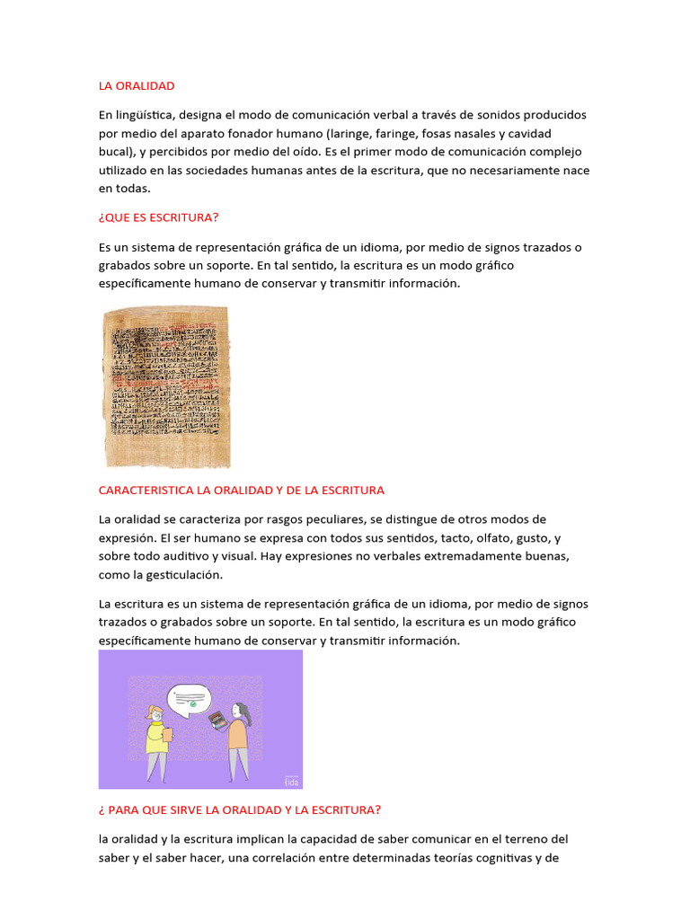 LA ORALIDAD PDF