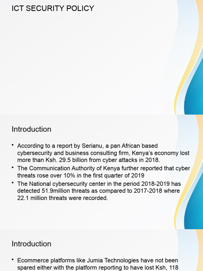 Kenya's ICT Security Policy Overview | PDF | Security | Computer Security