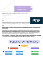 Acctividad N°1 (Seminario) : Organigrama de Recursos Humanos de La Empresa Full Motors Peru S.A.C
