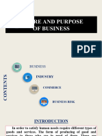 Nature and Purpose of Business