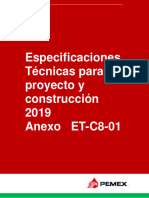 Especificaciones Técnicas para Proyectos y Construcción Anexo ET-C8-01 - 01012019