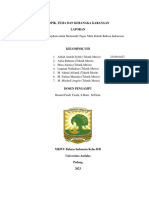 Laporan Bacaan - Topik, Tema Dan Kerangka Karangan