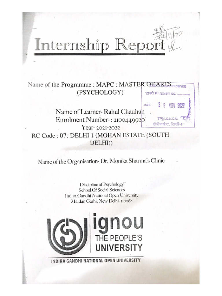 Internship 2100449920 | PDF