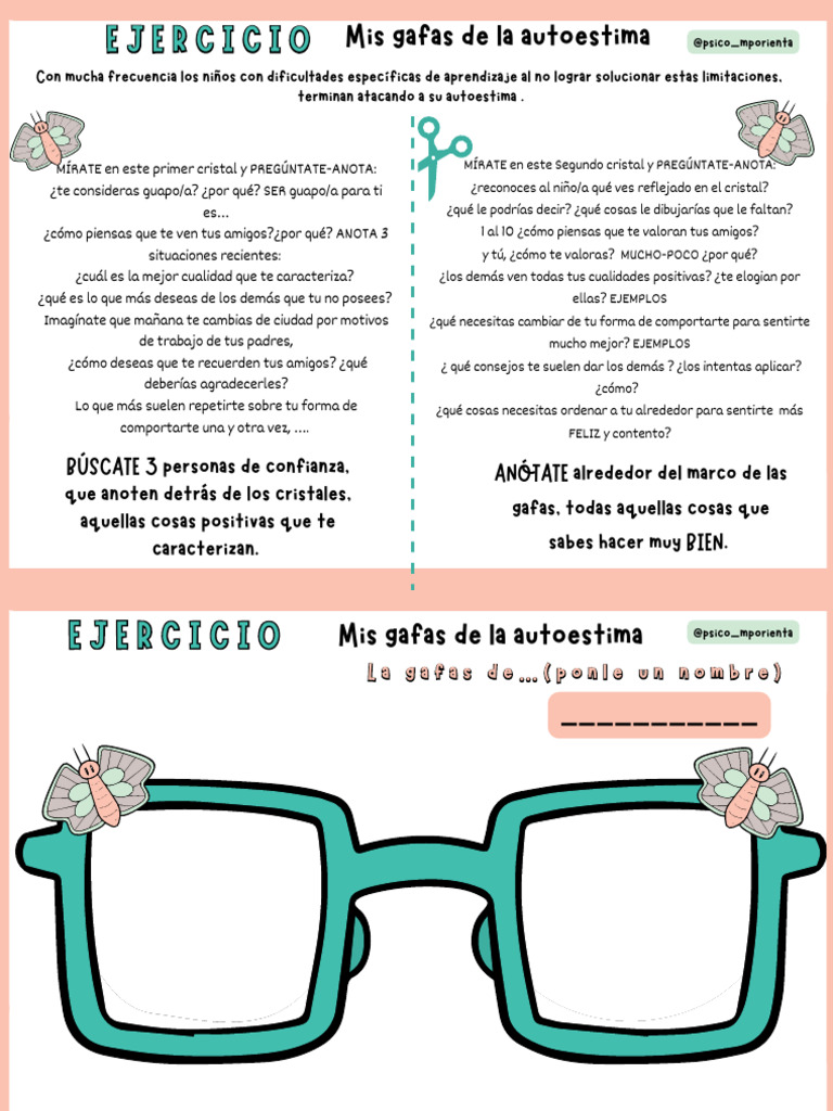 Ejercicios de Autoestima para Niños | PDF | Relaciones personales ...
