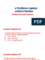 Sample Problems Laplace Transform Review