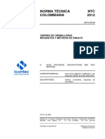 NTC2512 Cierres de Cremalleras. Requisitos y Métodos de Ensayo