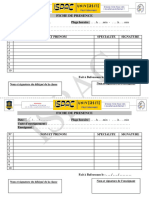 Fiches - de - Présence Par Spécialités