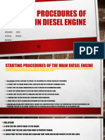 Starting Procedures of The Main Diesel Engine