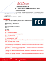 Tópicos Das Respostas Às Perguntas para A Escola Bíblica Dominical Do Dia 12-11-23