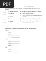 Download Algebraic Expression Worksheet by mjwilkins84 SN68471708 doc pdf