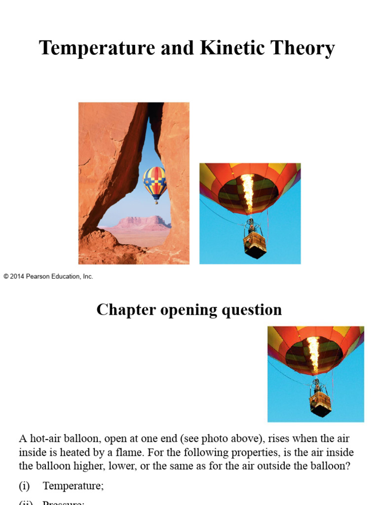 Temperature and Kinetic Theory | Download Free PDF | Gases | Temperature