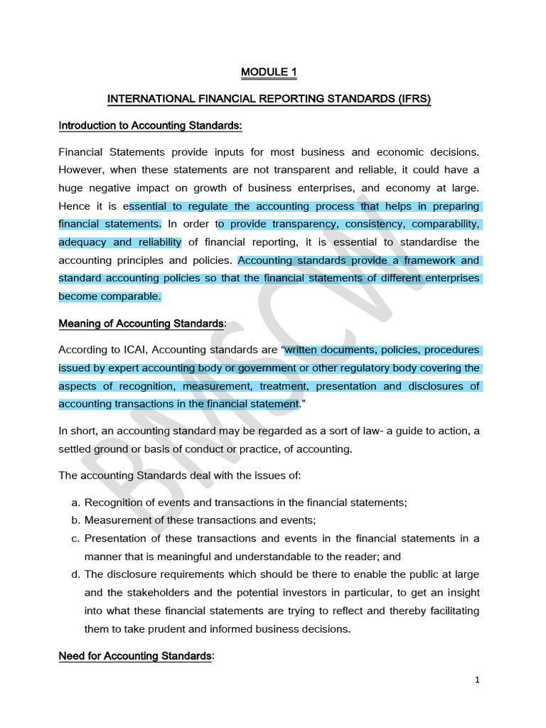 Understanding IFRS and Accounting Standards | PDF | International ...