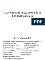 Actividades de La Estructura de La Entidad Financiera