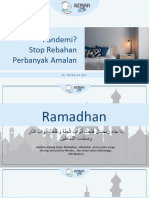 Pandemi Stop Rebahan Perbanyak Amalan