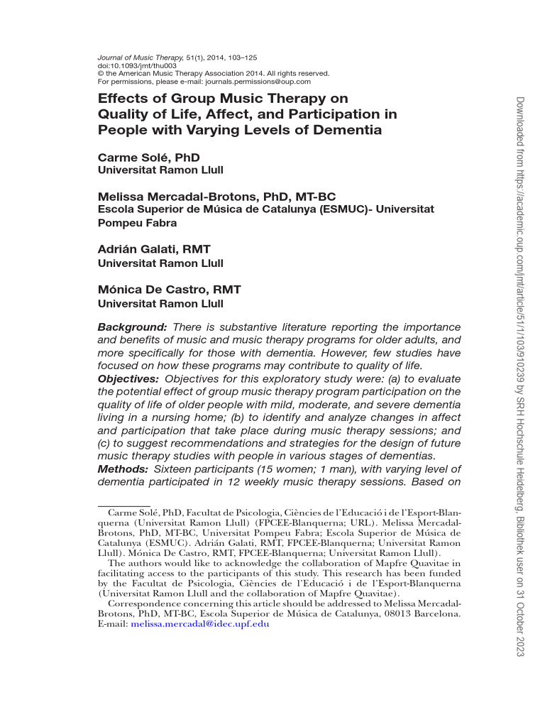 Solé Et Al 2013 Dementia PDF Dementia Alzheimer's Disease