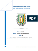 Trabajo de La Información para Generar y Administrar El Conocimiento