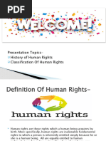 Introduction HISTORY and Classification of Human Rights