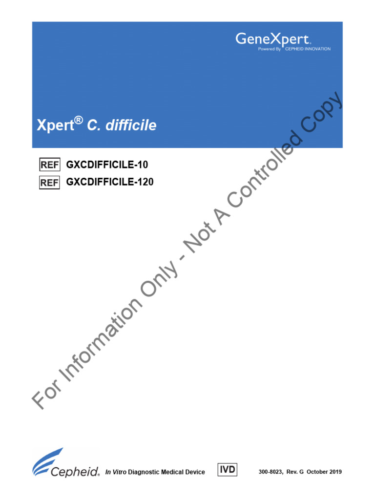 Xpert C.difficile ENGLISH Package Insert 300-8023 Rev. G | PDF ...