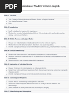 Impact of Industrialization in Modern Writer in English Literature