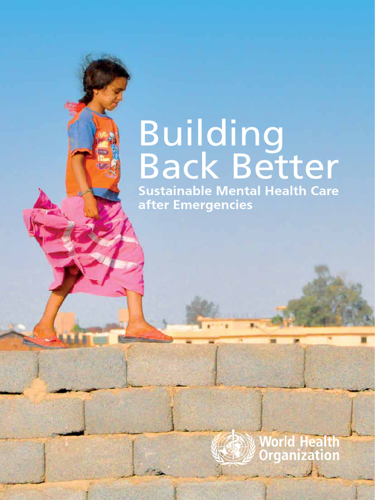 Building Back Better Mental Health PDF Mental Disorder