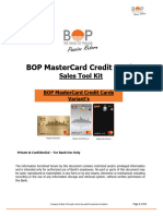 BOP Credit Card Sales Training Tool Kit