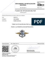 Certificado de Situacion Militar