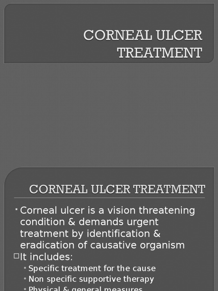 Corneal Ulcer Peptic Ulcer Topical Medication