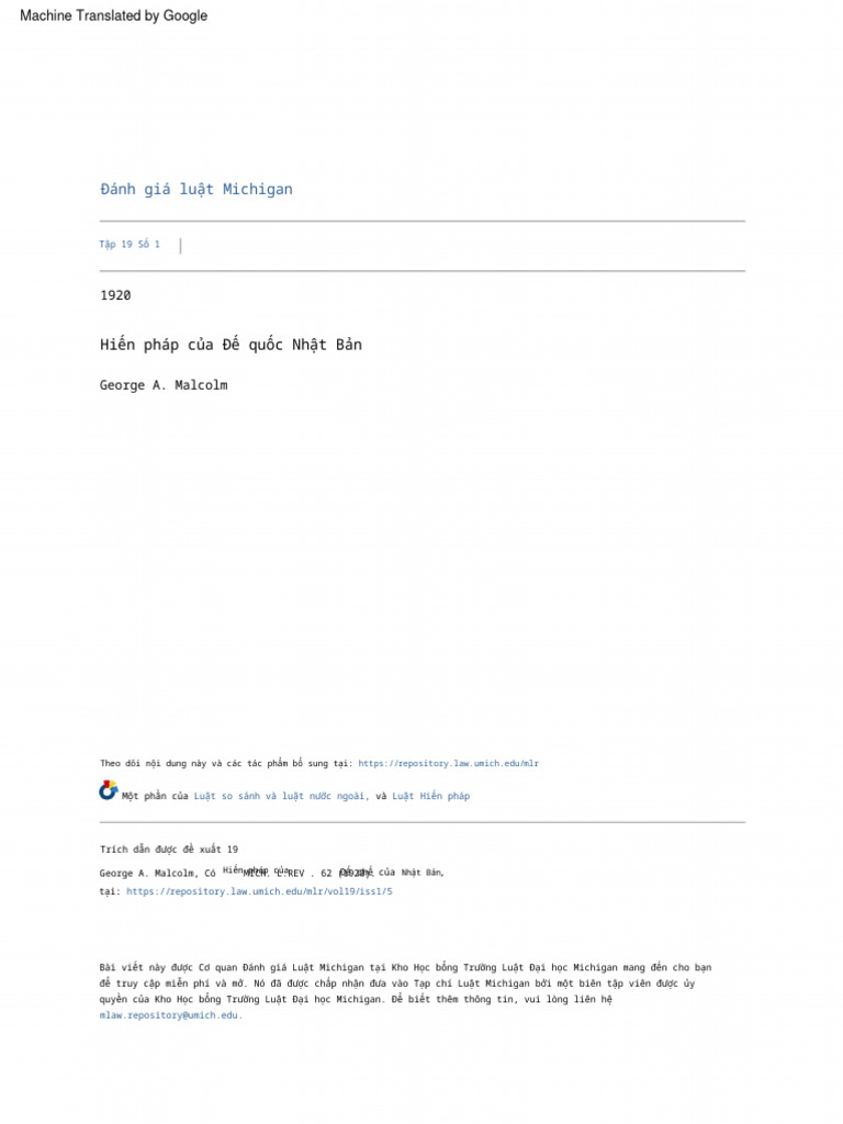 Constitution of The Empire of Japan | PDF