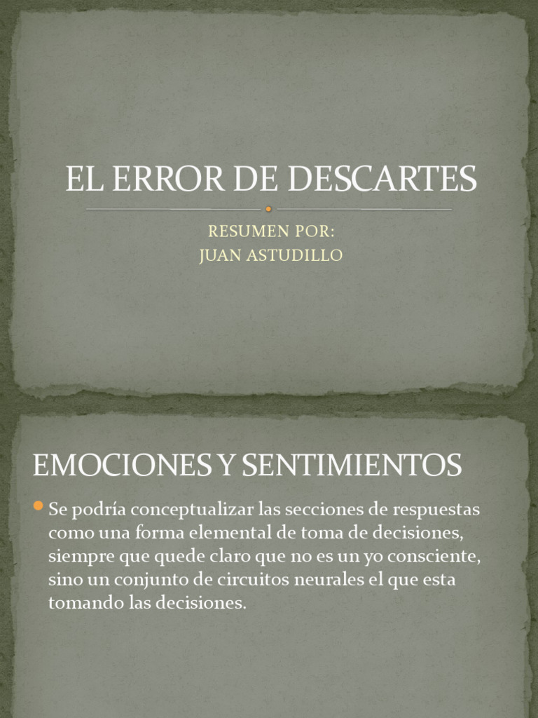 El error de descartes 7 pdf las emociones cerebro