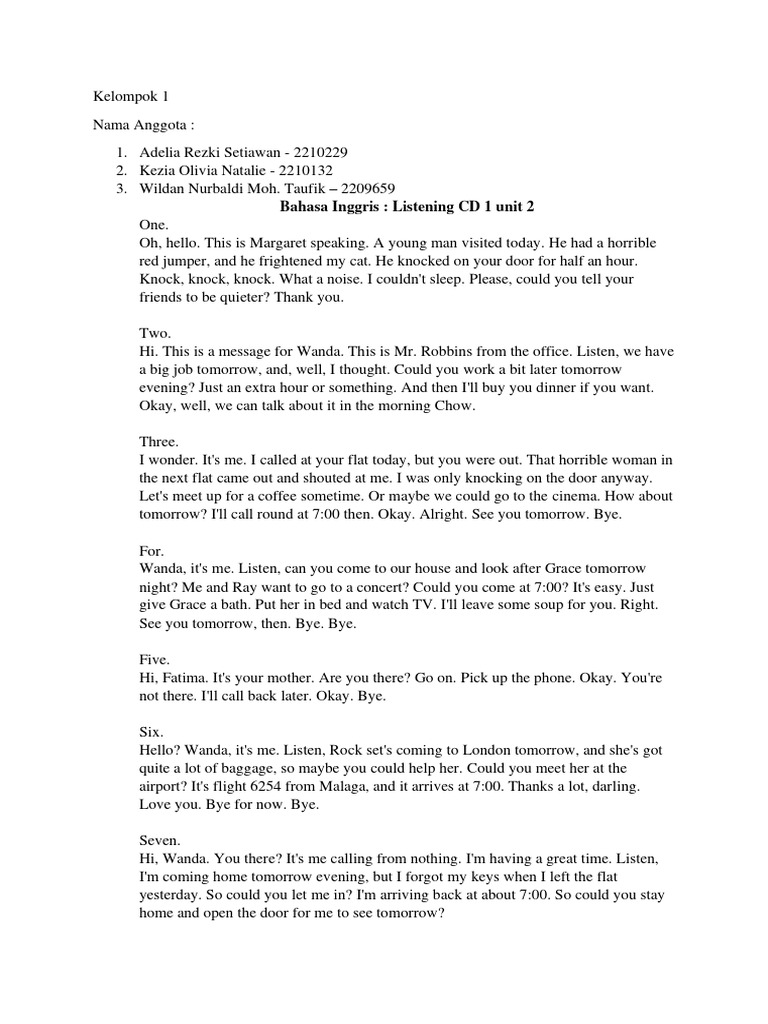 Listening Practice: English Dialogues | PDF