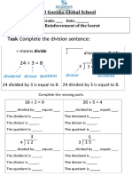 Complete The Division Sentence:: GD Goenka Global School